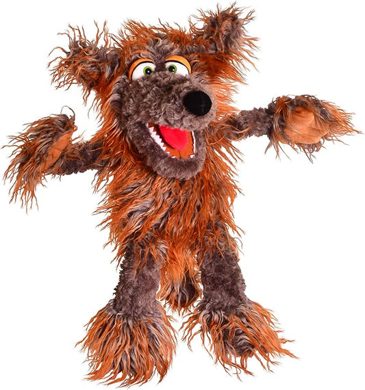 Living Puppets 20-Inch Plush Big Brown Dog Hand Puppet - Fine European Design, Ultra-Soft and Cuddly, Promotes Child Development, Safety Certified, Teacher-Recommended for Boys and Girls