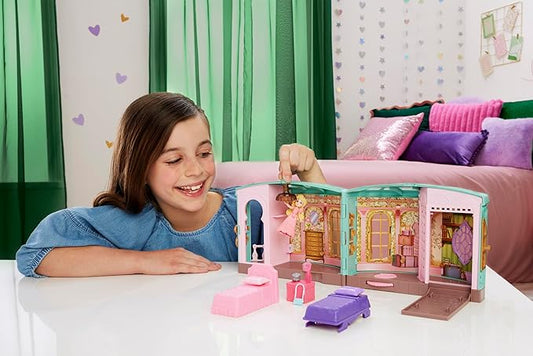 Mattel Universal Pictures’ Wicked So Popular Dorm Small Doll Playset with 3 Play Spaces & 9 Accessories, Inspired by The Movie