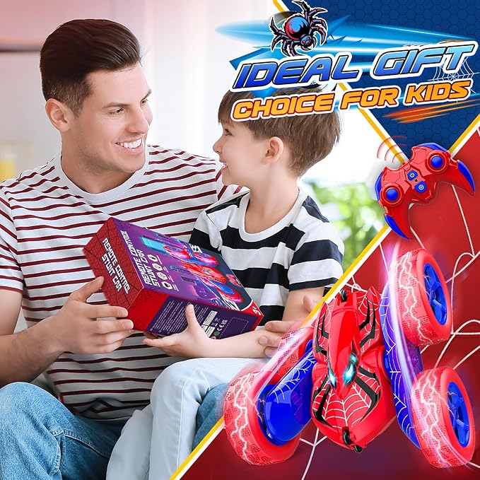 Remote Control Car,RC Cars Boys Toys for 3 4 5 6 7 8 9 10 11 12 Year Old Boy Double Sided 360°Flip 4WD Rechargeable Drift RC Race Car Birthday Gifts Christmas Basket Stuffers for Kids Age 3-12