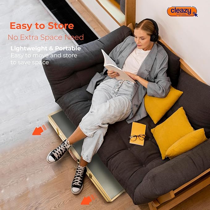 CLEAZY 1500-Piece Wooden Puzzle Table with 360° Rotating Lazy Susan, Adjustable Tilt Stand, 4 Storage Drawers & LED Lamp - Portable Board with Cover