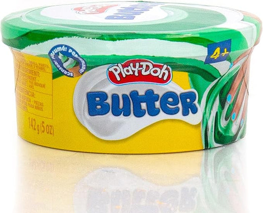 Play-Doh Butter, Green & White Compound, Mint Chocolate Chip Ice Cream Scent, Single 5 oz. Can