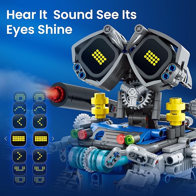 Sillbird STEM Robot Building Kit with Remote Control Gifts for Boys Ages 8-14, Buildable 5in1 Robotics Technic Coding Toy for Kids Birthday with 596 Pieces