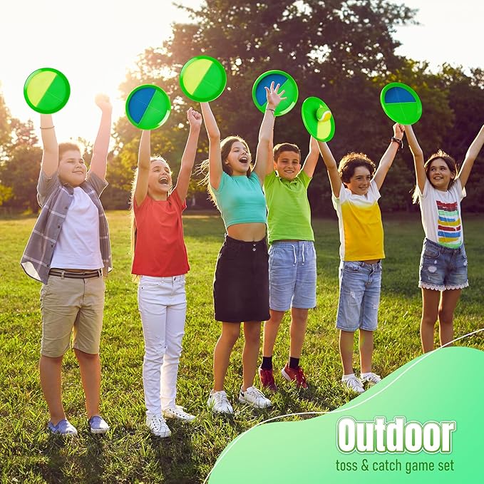 Toss and Catch Ball Game - Ideal Outdoor Beach, Pool & Yard Toy for Toddlers and Kids Ages 4, 5, 6, 7, 8+, Perfect for Boys Girls - Great Birthday Gift & Easter Basket Stuffer