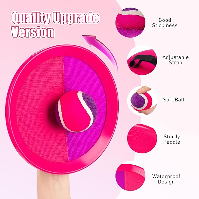 Toss and Catch Ball Game - Ideal Outdoor Beach, Pool & Yard Toy for Toddlers and Kids Ages 4, 5, 6, 7, 8+, Perfect for Boys Girls - Great Birthday Gift & Easter Basket Stuffer