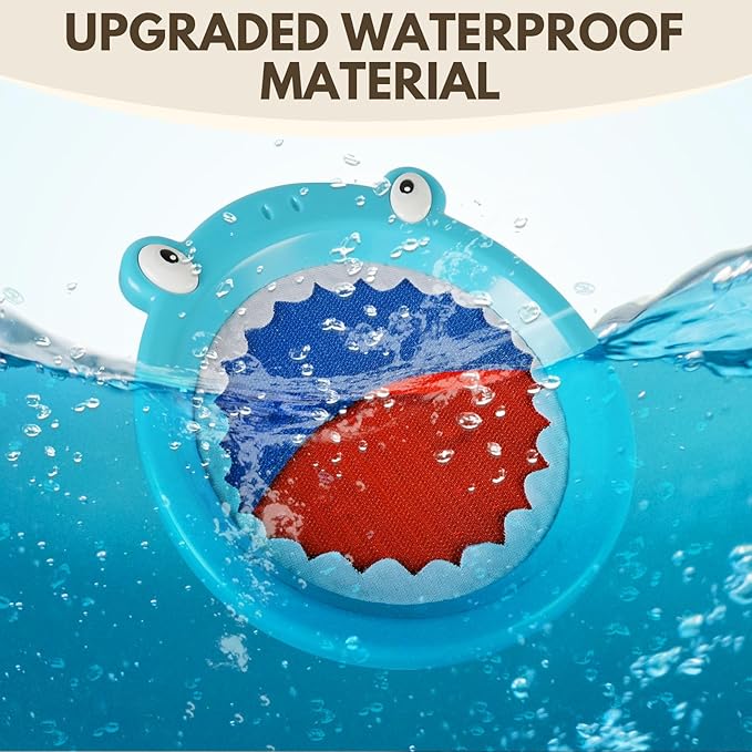 Waterproof Toss and Catch Ball Set for Kids Ages 3-8 – Soft & Safe Paddle Game with Cute Shark Design – Ideal for Beach, Pool, and Backyard Summer Fun