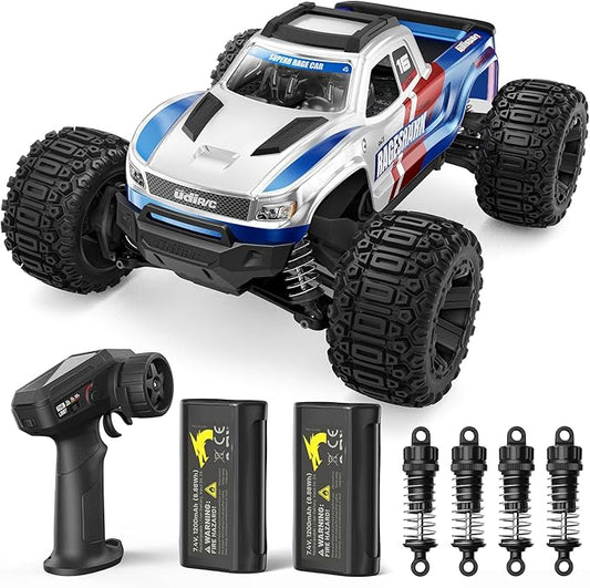 UDIRC Fast All-Terrain RC Cars, Upgradable 56 MPH, Heavy-Duty 4WD Off-Road 1:16 RC Truck, 2.4Ghz RTR Remote Control Monster Truck with with 2 Rechargeable Batteries for for Adults and Kids