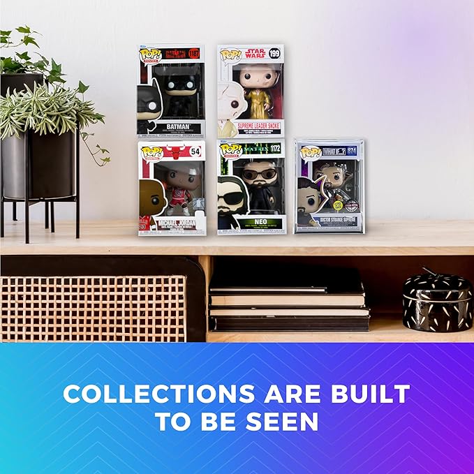 4-Pack Clear Hard Plastic Funko Pop Protector Display Cases for 4" Figures, Stackable Display Cases, Made in USA by Gary Plastic Packaging