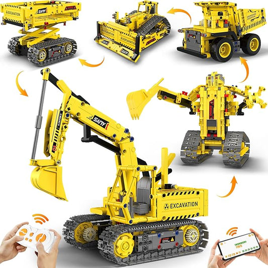 okk STEM Robot Toys for Kids 8-12, 5 in 1 APP & Remote Control Robot Building Kit, DIY Engineering Educational Coding Robotics kit, Programmable Building Toys for Boys Girls