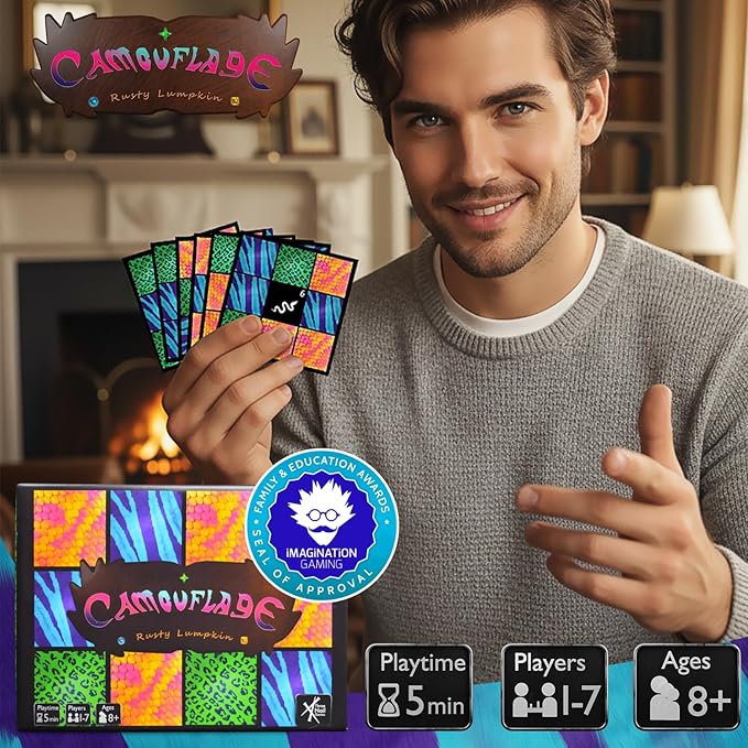 Camouflage Fun Nature-Inspired Puzzle Card Game for Adults, Kids & Families | Family Learning Activities for Family Game Night Fun | Pattern Matching Kids Games