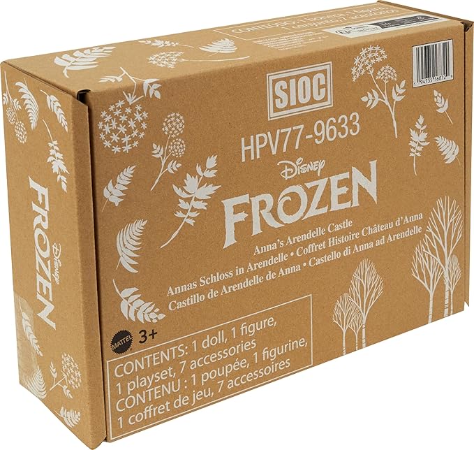 Mattel Disney Frozen Toys, Anna Doll House Stackable Castle with Small Doll, Olaf Figure & 7 Furniture & Accessories, Inspired by the Movie