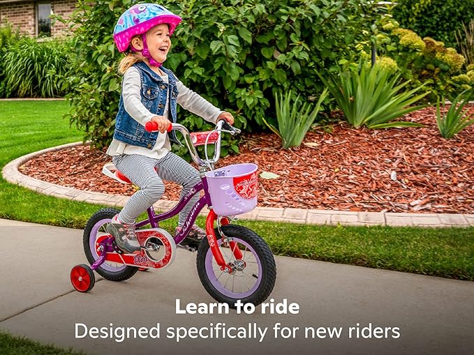 Schwinn Elm and Koen Bike or Balance Bike, 12-18 Inch Bike for Kids Ages 2-13, Black, Blue, Red, Teal, Pink or Purple, SmartStart Ergonomic Design, Adjustable Seat Grows with Child, Training Bicycle