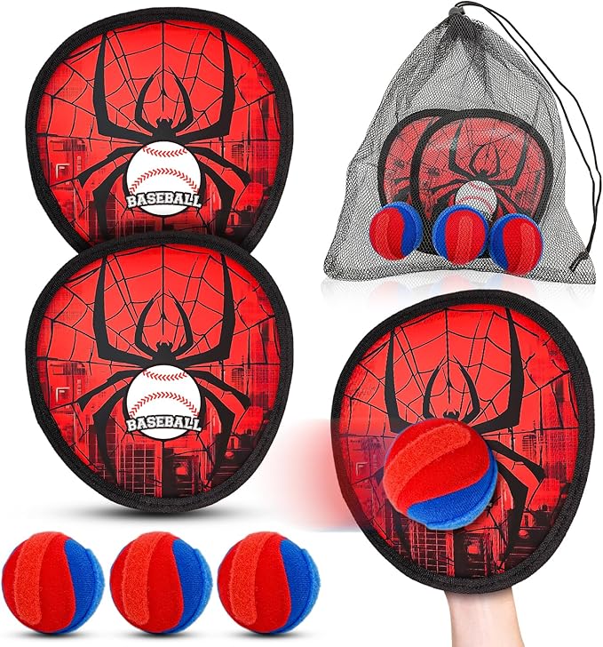 Toss and Catch Ball Game Set, Outdoor Games for Kids 3 4 5 6 7 8 9 10 11 12 Years Old Boys Girls, Outdoor Yard Games Beach Toys Pool Toys Sports & Outdoors Birthday Gifts (2 Paddles)