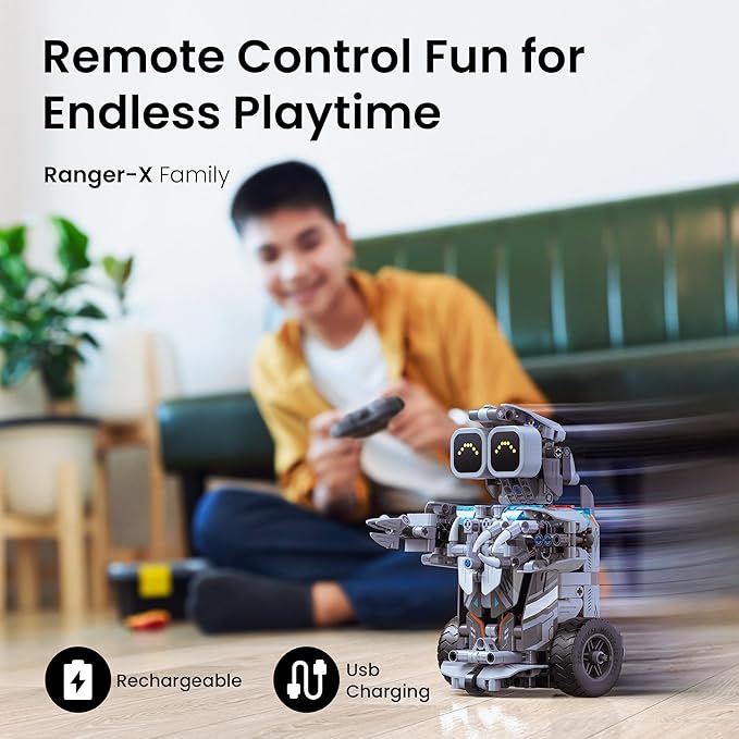 Sillbird Building Robot Dinosaur Kit with Remote Control Christmas Stem Gifts for Boys Age 8-12, Build Coding Robotic Toys for Kids Birthday, 5 in 1 Buildable Set with 646 Pieces