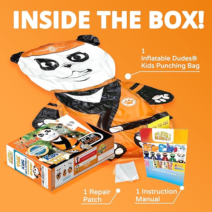 INFLATABLE DUDES Animal -Kids Punching Bag | Already Filled with Sand| Bop Bag | Premium Inflatable Toy | Punching Bag for Kids | Enhanced Bounce-Back Action! | Indoor Outdoor - Party Games