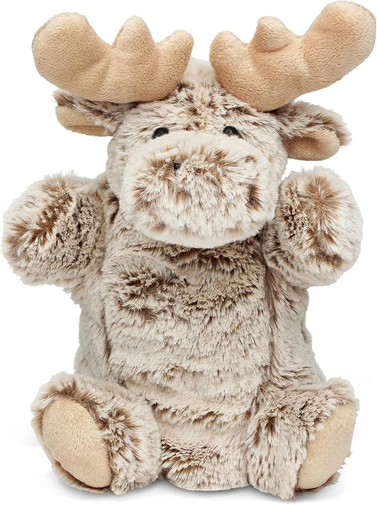 DolliBu Moose Plush Hand Puppet - Super Soft Stuffed Animal Hand Puppet Moose Toy for Kids, Educational Puppets for Teaching Wild Animals for Toddlers