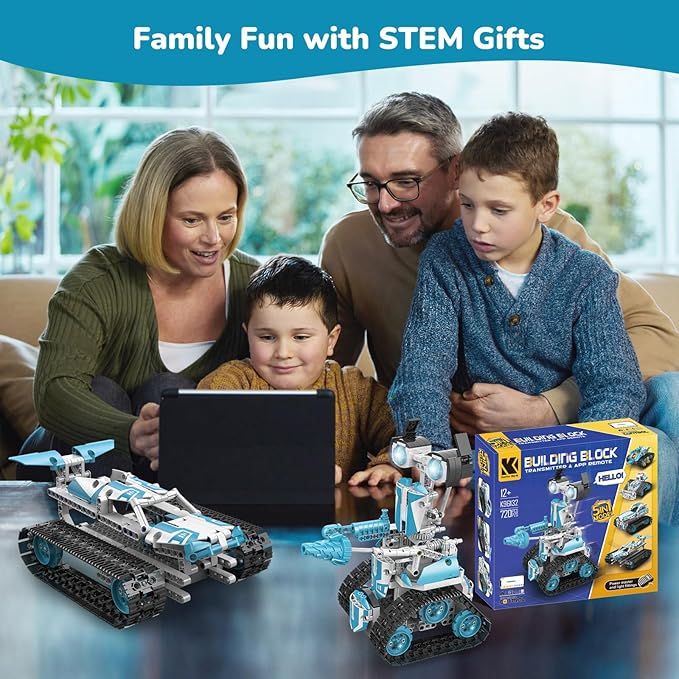 Robot Building Kit with APP/Remote Control STEM Gifts for Boys Age 6-16,Technic Coding Robotic Toys for Kids Birthday, Buildable 5in1 Models with 720 Pieces