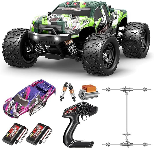 1:18 All Terrain RC Car for Adults & Boys (HS18305), 4WD Off-Road RC Truck High Speed Fast 40+ KPH, 4X4 Waterproof Remote Control Car with 2 Rechargeable Batteries