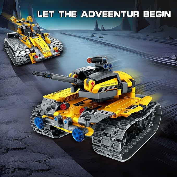 STEM Robot Building Kit Gift for Boys Ages 8-12 with Remote Control, Technic Coding Robotic Toy for Kids’ Birthday, Buildable 5-in-1 Models with 488 Pieces