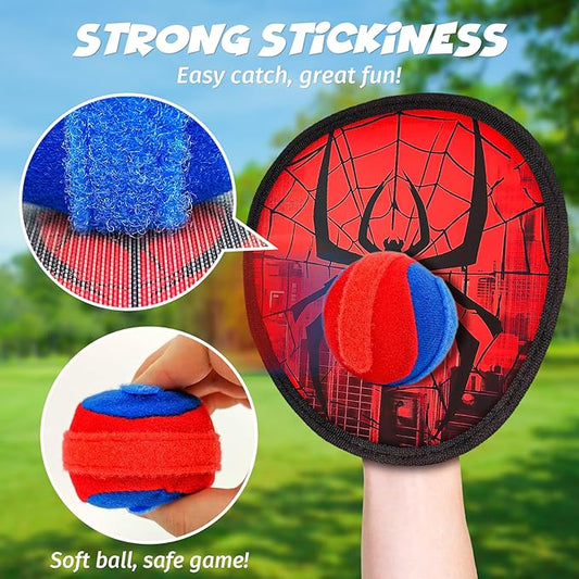 Toss and Catch Ball Game Set, Outdoor Games for Kids 3 4 5 6 7 8 9 10 11 12 Years Old Boys Girls, Outdoor Yard Games Beach Toys Pool Toys Sports & Outdoors Birthday Gifts (2 Paddles)