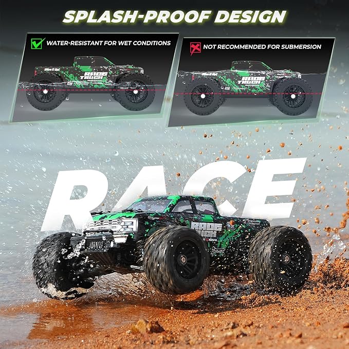 HAIBOXING 1:18 Scale RC Truck 18859E, 4X4 Off-Road Vehicle with Speeds up to 36km/h, Hobby Grade 2.4GHz Remote Control, Water-Resistant Electronics, Two 7.4V Li-Po Batteries for Extended Playtime
