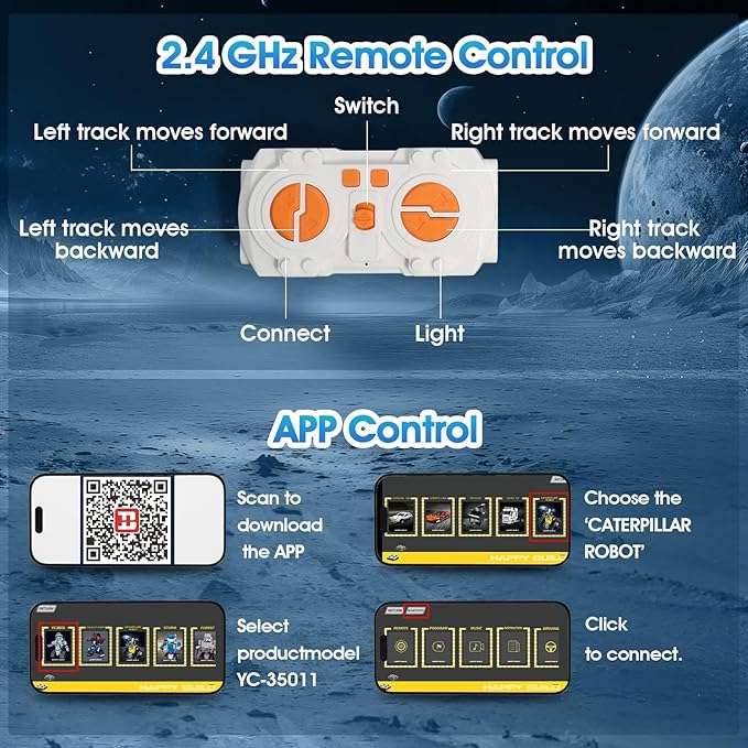 6 in 1 STEM Robot Building Kit, 780 PCS APP & Remote Control Space Robot Toys for Kids Age 8-14+, Engineering Technic Coding Robotic Kit, Educational Science Set Birthday Gift for Boys Girls