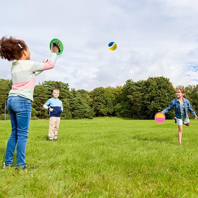 Beach Games - Kids Toys - Outdoor Games for Kids, Toss and Catch Ball Set with 6 Paddles 3 Balls, Toys for 3 4 5 6 7 8+ Year Old Boys Girls Christmas Birthday Gifts