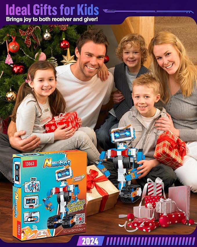 okk STEM Robot Toys for Kids 8-12, APP & Remote Control Robot Building Kit, DIY Engineering Educational Coding Robotics kit, Programmable Robot Building Toys for Boys Girls