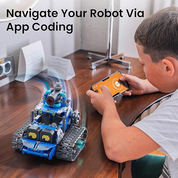 Sillbird STEM Robot Building Kit with Remote Control Gifts for Boys Ages 8-14, Buildable 5in1 Robotics Technic Coding Toy for Kids Birthday with 596 Pieces