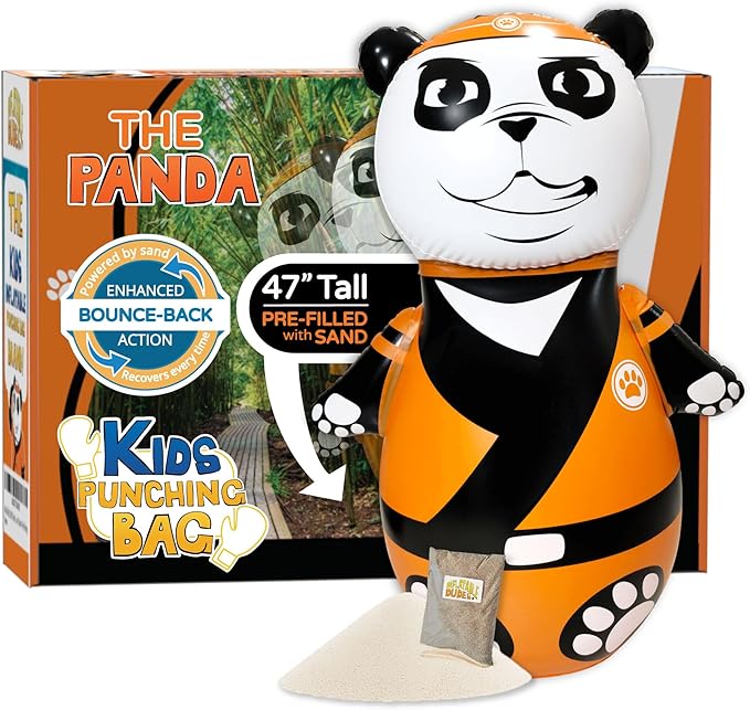INFLATABLE DUDES Animal -Kids Punching Bag | Already Filled with Sand| Bop Bag | Premium Inflatable Toy | Punching Bag for Kids | Enhanced Bounce-Back Action! | Indoor Outdoor - Party Games
