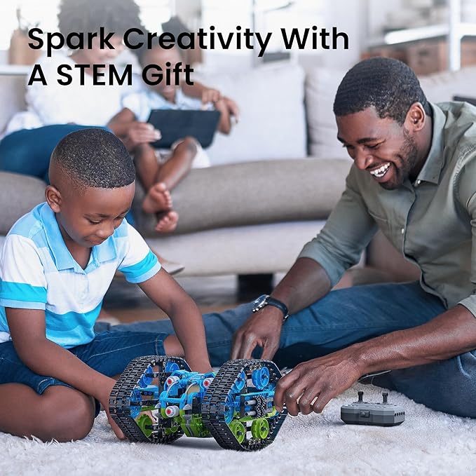 Sillbird Robot Car Building Kit with Remote Control STEM Gifts for Boys Ages 8-14, Technic Coding Stunt Racer Toys for Kids Birthday, Buildable 5in1 Models with 662 Pieces