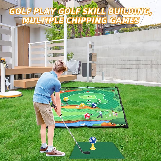 Golf Game Play Set for Kids - Bow and Arrow Set - 2-Pack Up Archery Set with 20 Suction Cup Arrows - Indoor and Outdoor Toy for Boys Girls 4 5 6 7 8 9 10 11 12 Year Old