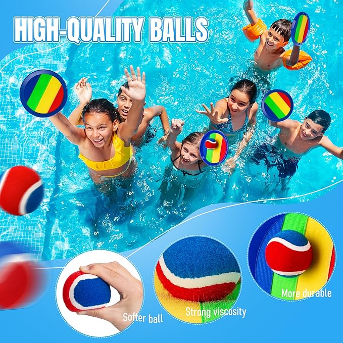 Toss and Catch Ball Game - Ideal Outdoor Beach, Pool & Yard Toy for Toddlers and Kids Ages 4, 5, 6, 7, 8+, Perfect for Boys Girls - Great Birthday Gift & Easter Basket Stuffer