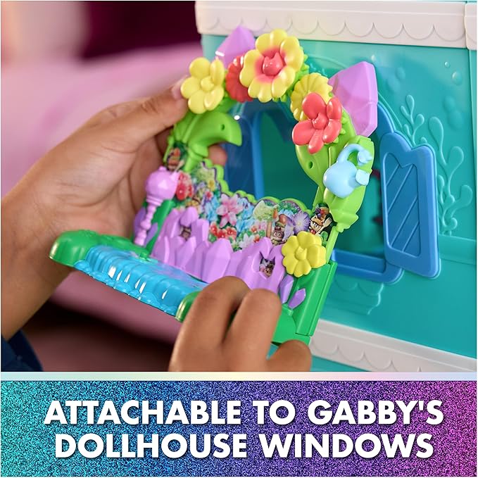 Gabby's Dollhouse: The Movie, Queen Kitty Fairy's Garden Balcony, with Toy Figure & Dollhouse Accessories, Kids Toys for Girls & Boys Ages 3 and Up